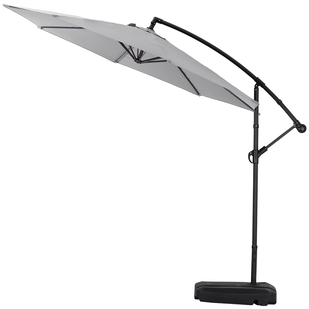 Light Grey 3M Outdoor Cantilever Parasol Umbrella