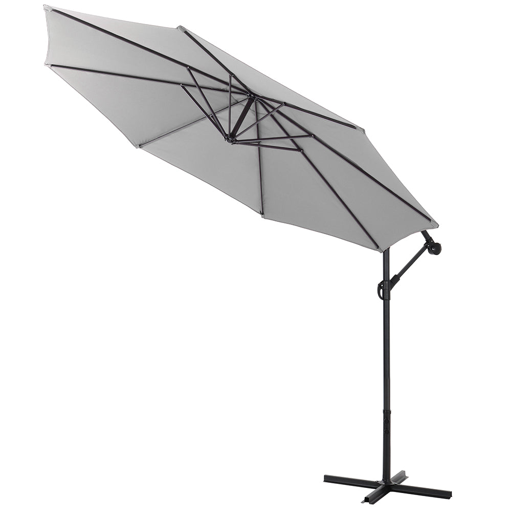 Light Grey 3M Outdoor Cantilever Parasol Umbrella