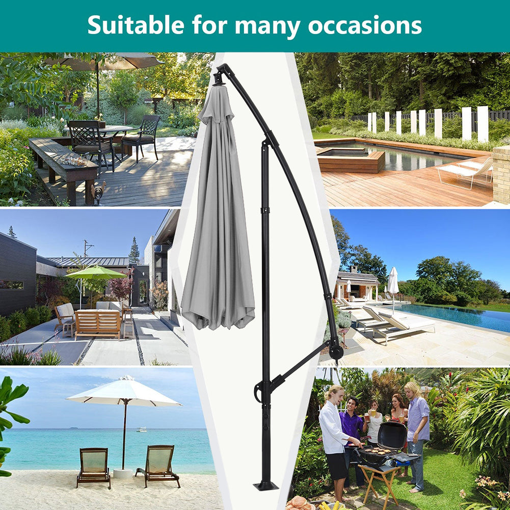 Light Grey 3M Outdoor Cantilever Parasol Umbrella