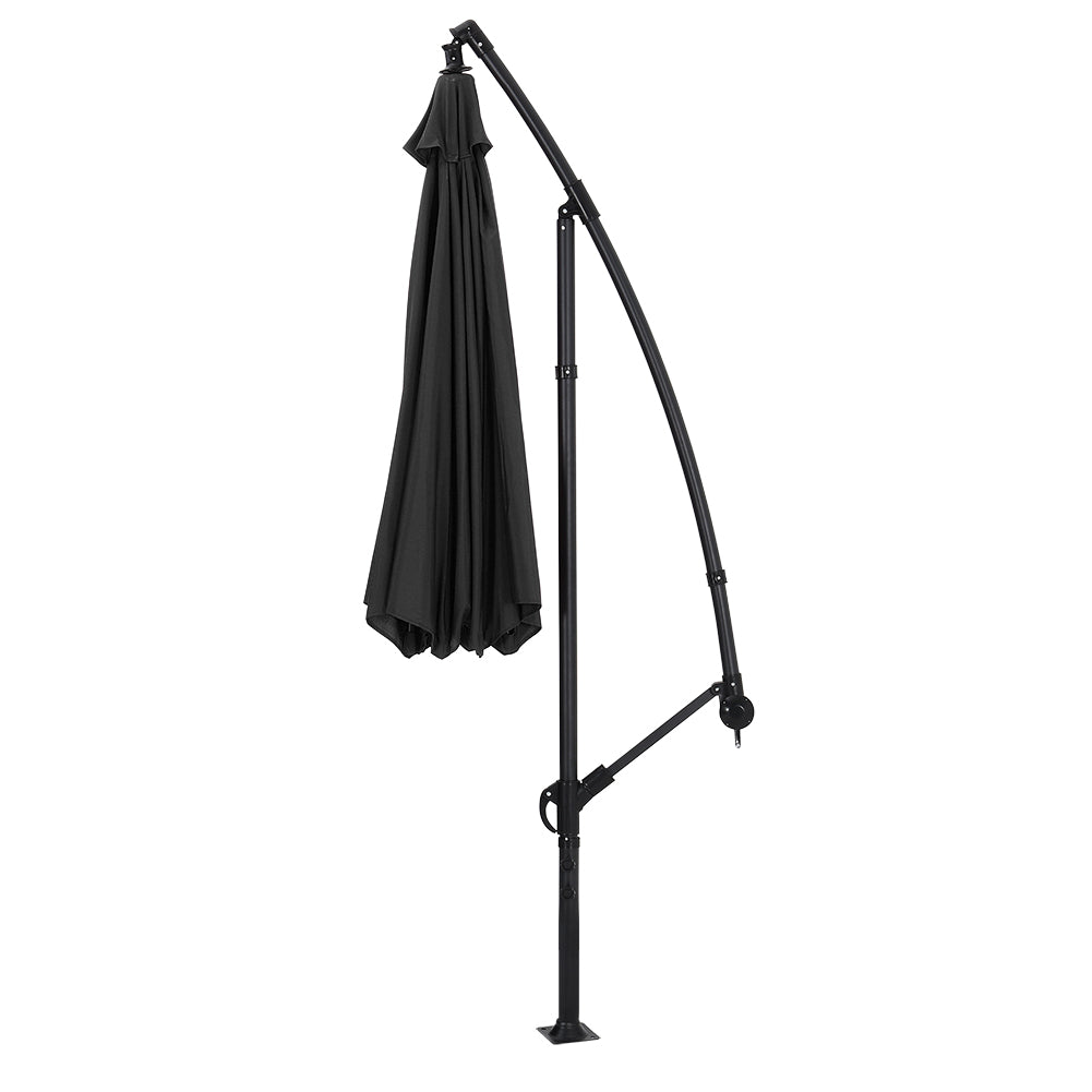 Black 3M Outdoor Cantilever Parasol Umbrella