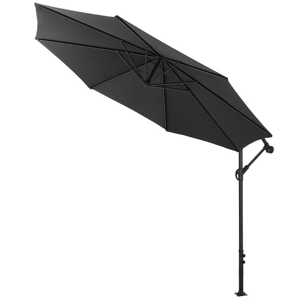 Black 3M Outdoor Cantilever Parasol Umbrella