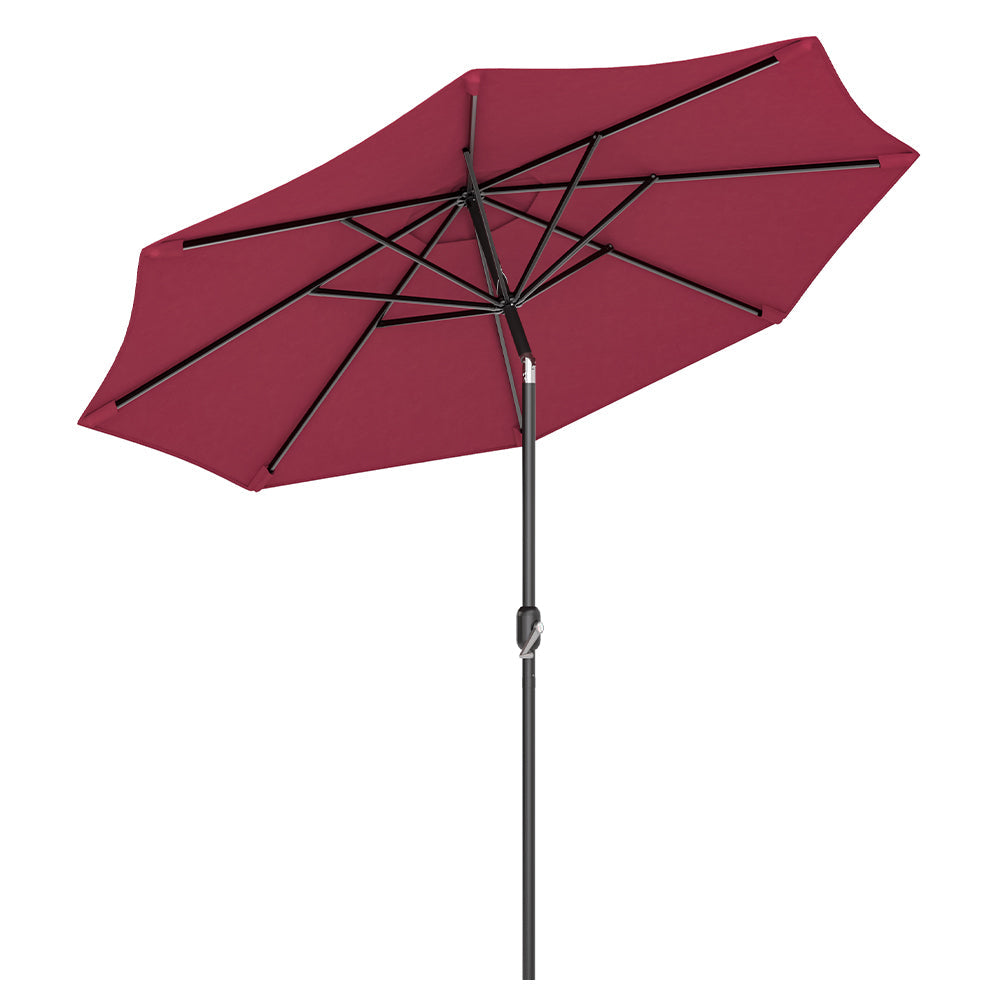 3M Sunshade Parasol Umbrella Easy Tilt Parasols   Wine red 