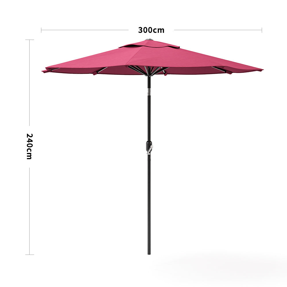 3M Sunshade Parasol Umbrella Easy Tilt Parasols   