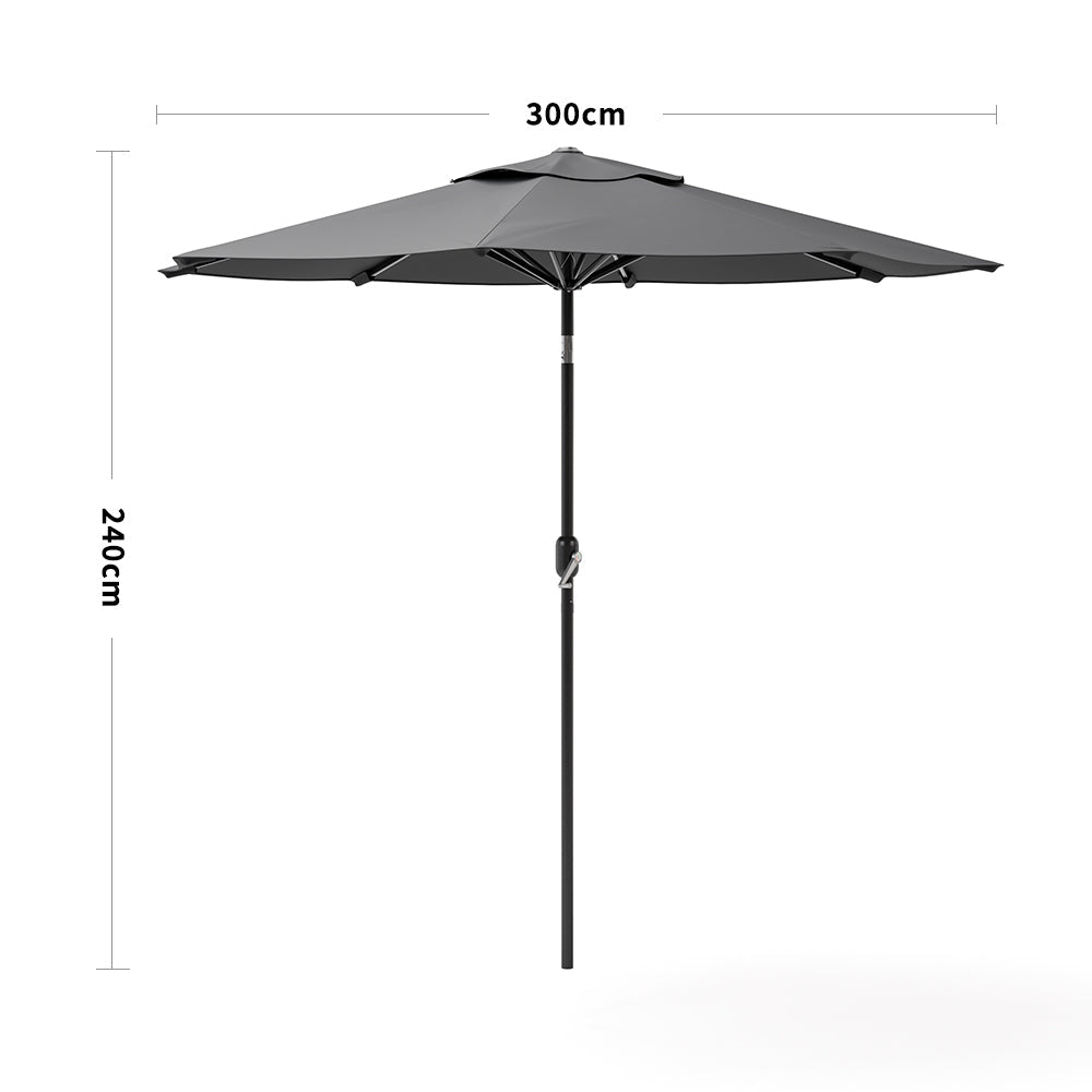 3M Sunshade Parasol Umbrella Easy Tilt Parasols   