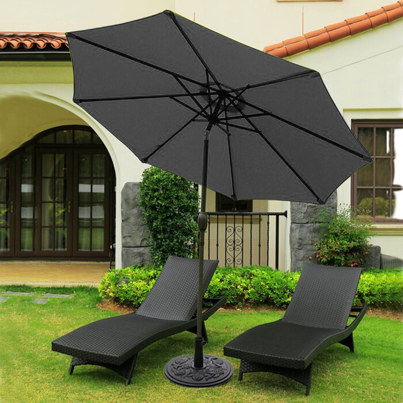3M Patio Parasol Garden Tilt Umbrella with Crank – Sanctuary