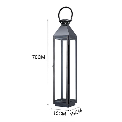 Black Stainless Steel Candle Lanterns