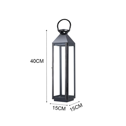 Black Stainless Steel Candle Lanterns