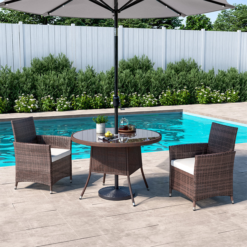 Outdoor round deals patio furniture