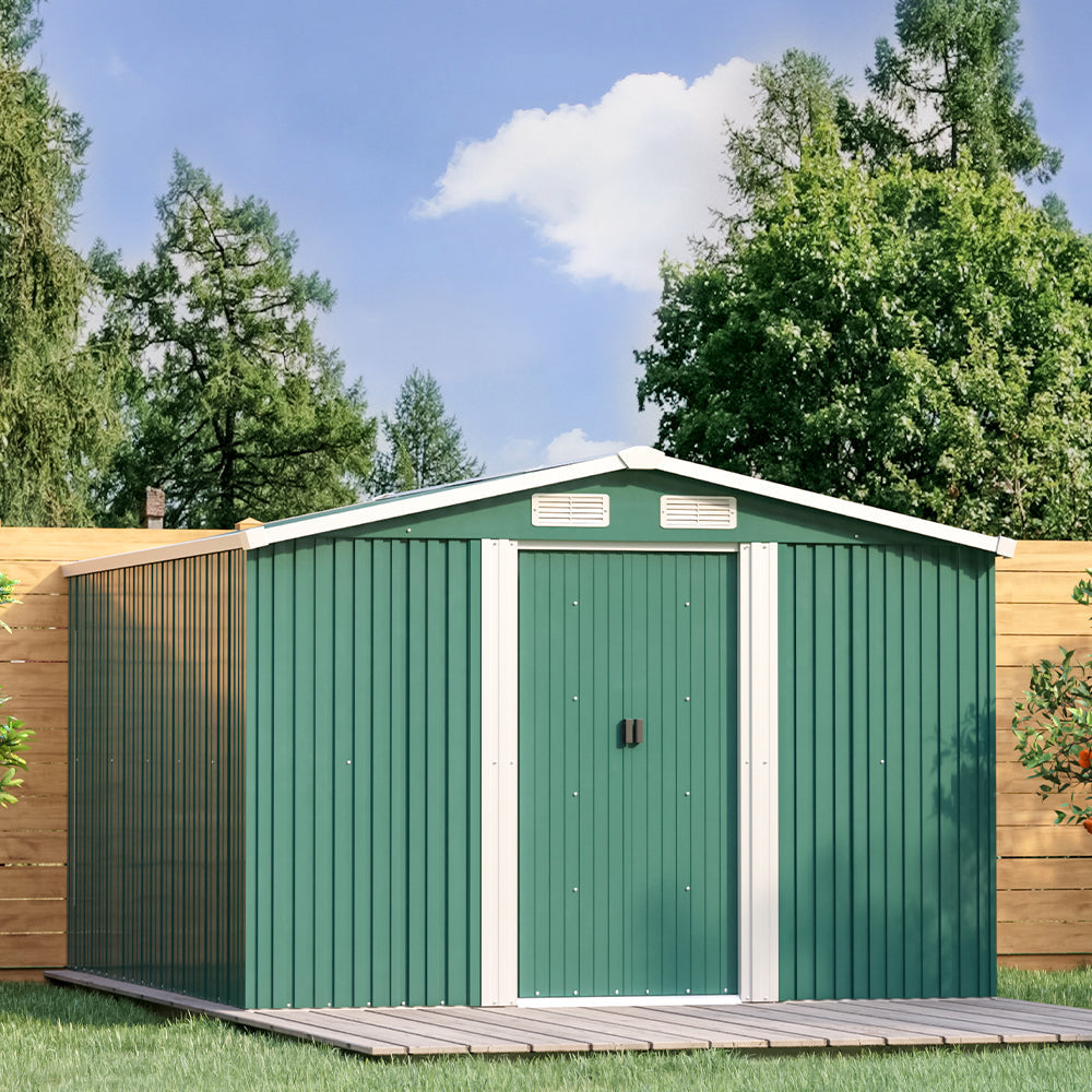 Garden Steel Shed with Gabled Roof Top Garden storage Garden Sanctuary 