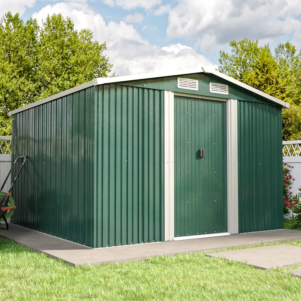 Garden Steel Shed with Gabled Roof Top Garden storage Garden Sanctuary 