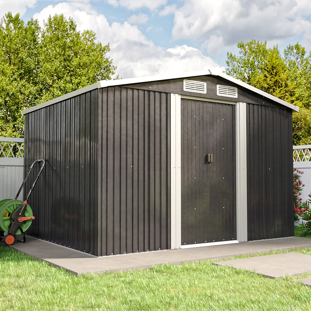 Garden Steel Shed with Gabled Roof Top Garden storage Garden Sanctuary 