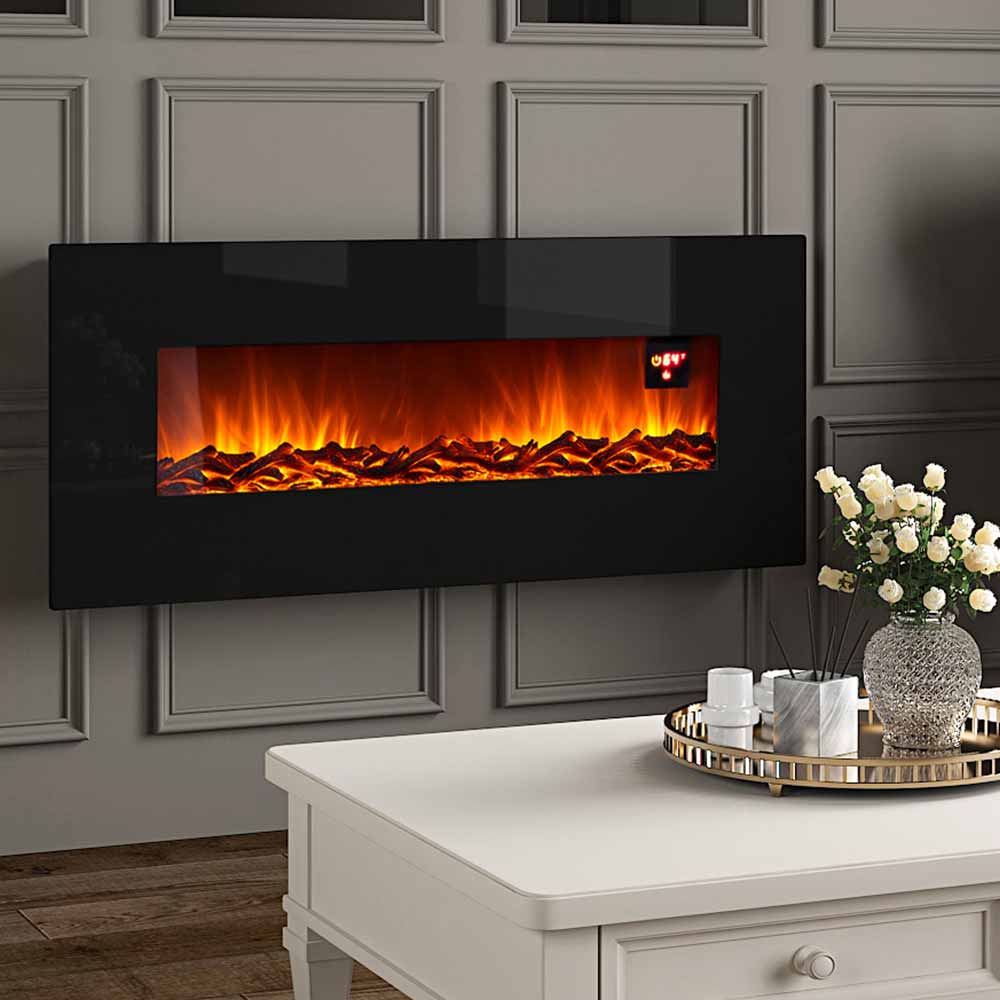 50 Inch Electric Fireplace with 2 Heat Setting and Remote Control