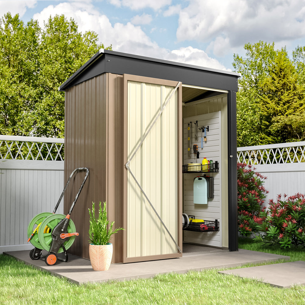 Garden Steel Shed for Outdoor, Patio, Back Yard Tool Storage Garden storage Garden Sanctuary W 94 x L 160.5 x H 180 cm 