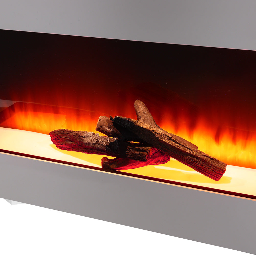 52 Inch C-Frame Freestanding Fireplace Suite with 2 Heating Settings