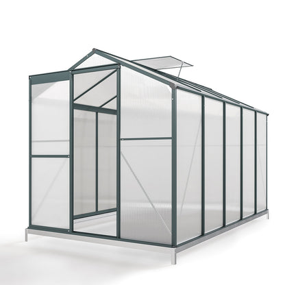 10' x 6' ft Garden Hobby Greenhouse Green Framed with 2 Vents Garden Storages & Greenhouses Garden Sanctuary 