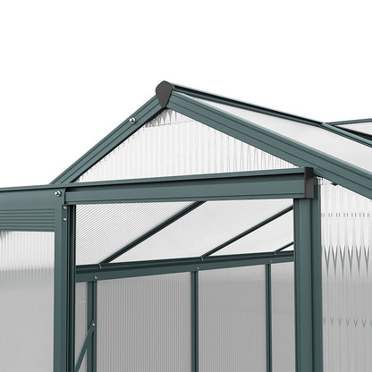 10' x 6' ft Garden Hobby Greenhouse Green Framed with 2 Vents Garden Storages & Greenhouses Garden Sanctuary 