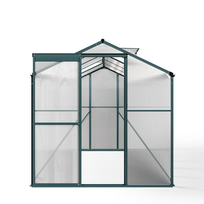 10' x 6' ft Garden Hobby Greenhouse Green Framed with 2 Vents Garden Storages & Greenhouses Garden Sanctuary 