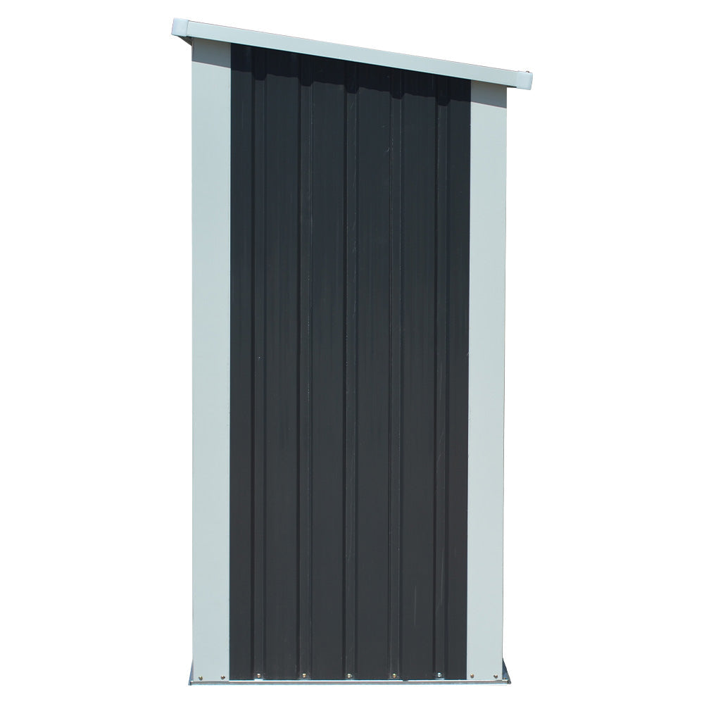 335CM Wide Zinc Steel Garden Storage Shed for Firewood Log and Tools