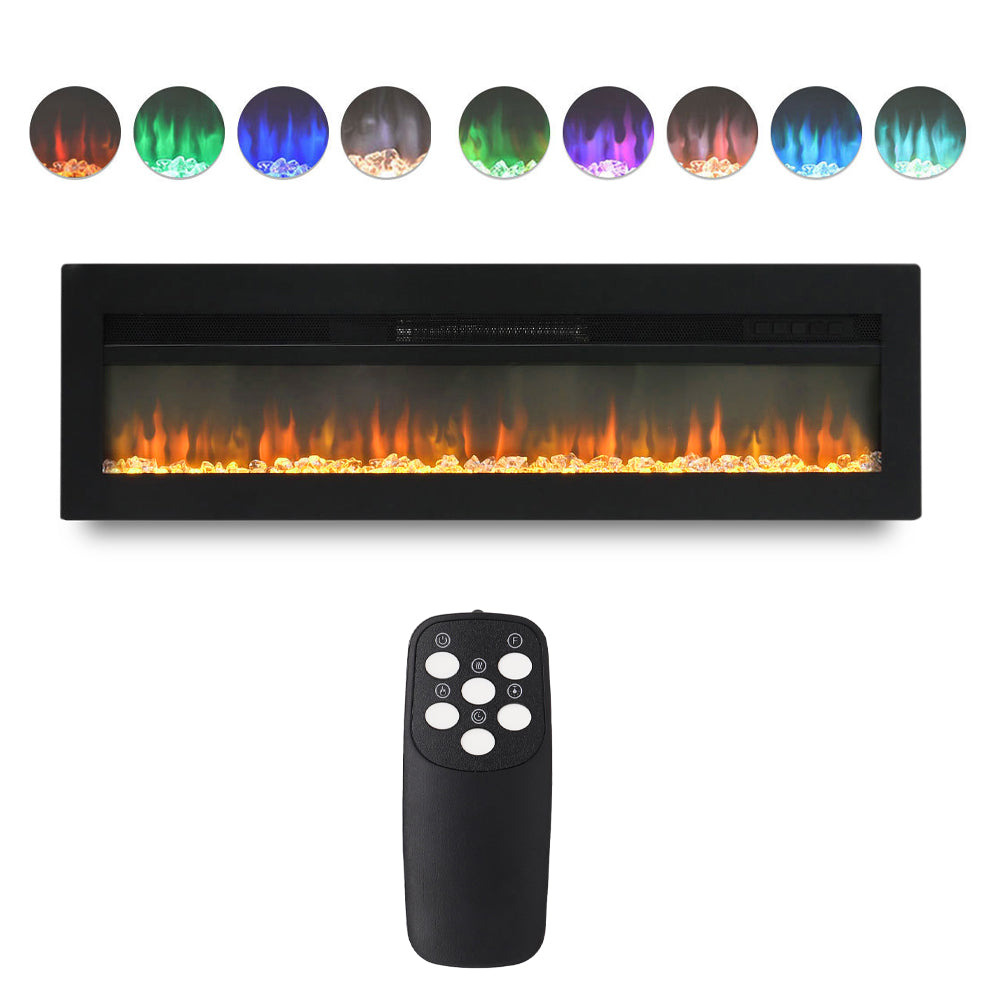 40/50/60/70 Inch Electric Fireplace with 9 Flame Colour and Remote Control