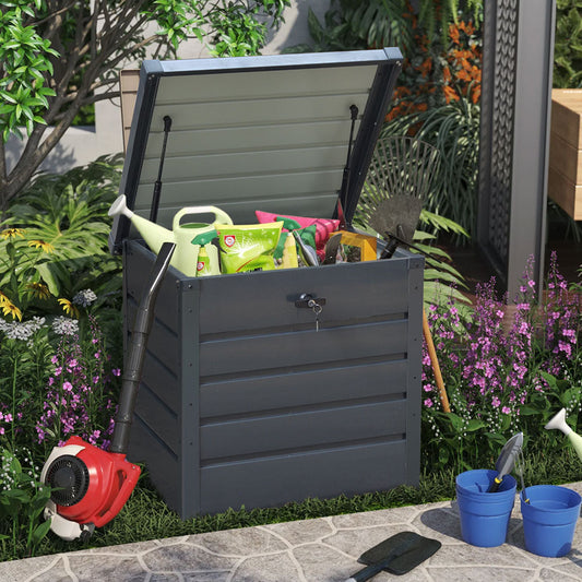 200L Metal Lockable Waterproof Garden Storage Box