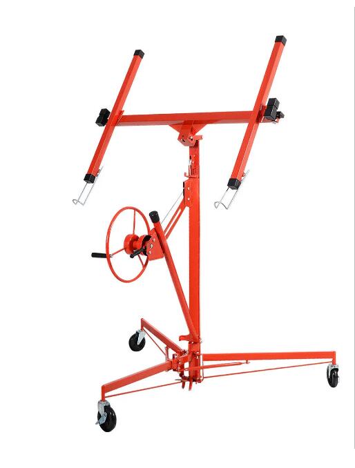 11 Ft Plasterboard Lifter with Rolling Casters Panel Hoist