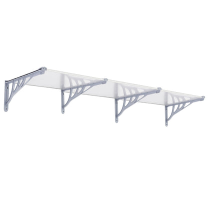 Outdoor Flat Shielded Awning - Rain Shelter - Grey Awnings   