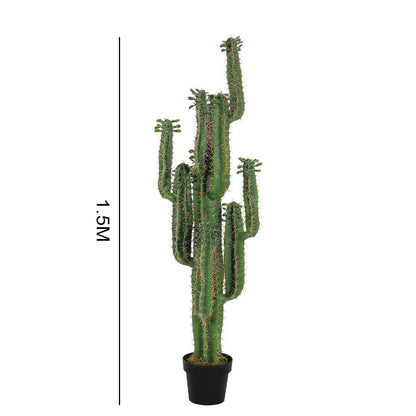 Artificial Tall Cactus Tree Plant in Black Pot for Home Office Decoration Plants   